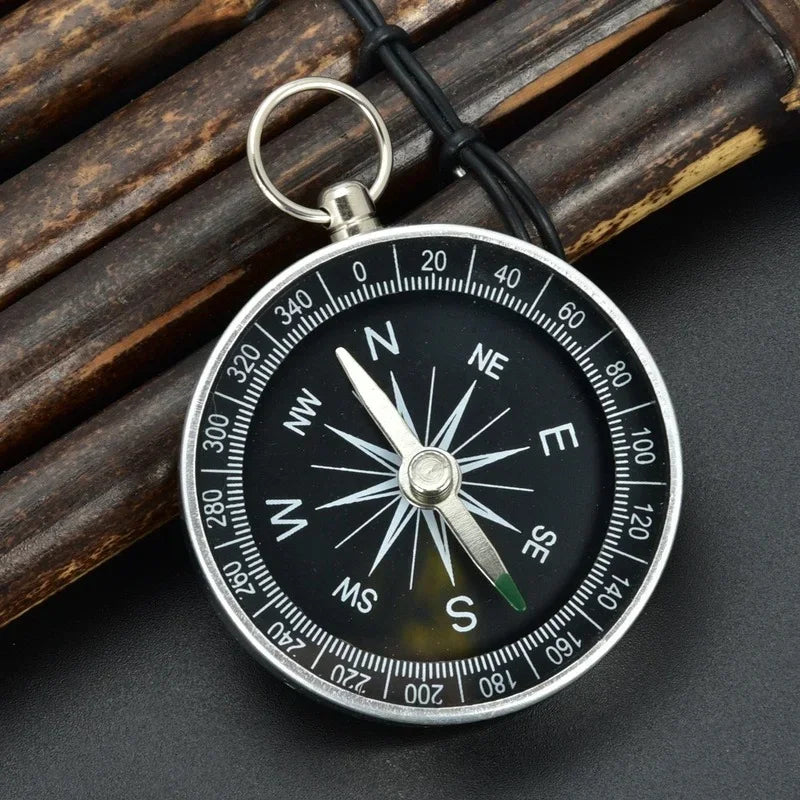 Portable Aluminum Survival Compass Outdoor Navigation Tool