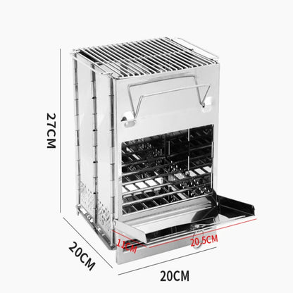 Camping Wood Burning Stove with Grill