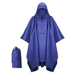 Portable Hooded Rain Poncho Waterproof Outdoor Protection Jacket