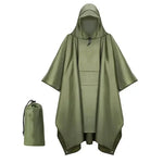Portable Hooded Rain Poncho Waterproof Outdoor Protection Jacket