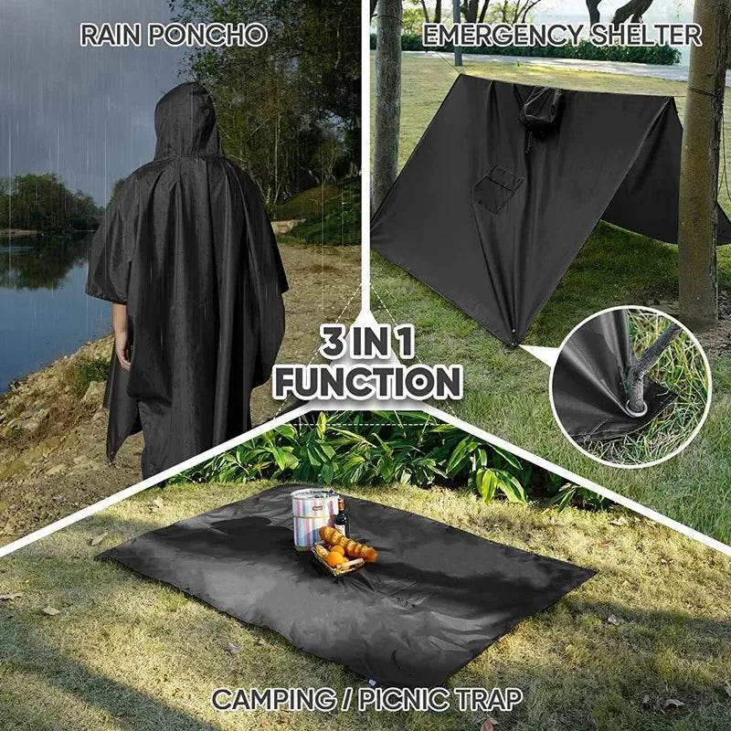 Outdoor Hooded Raincoat Jacket