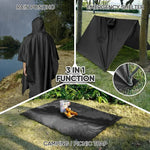 Portable Hooded Rain Poncho Waterproof Outdoor Protection Jacket