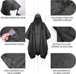 Portable Hooded Rain Poncho Waterproof Outdoor Protection Jacket