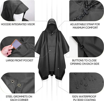 Outdoor Hooded Raincoat Jacket
